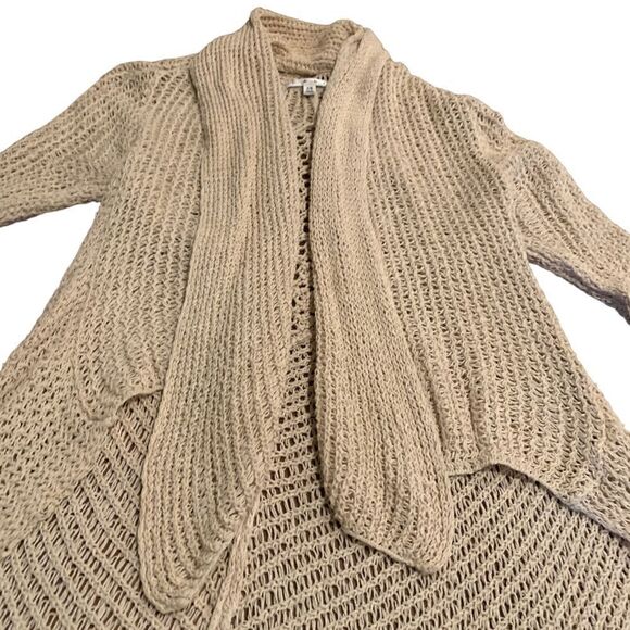 CAbi Teachers Pet Open Front Linen Blend Cardigan Sweater XS - Picture 4 of 8